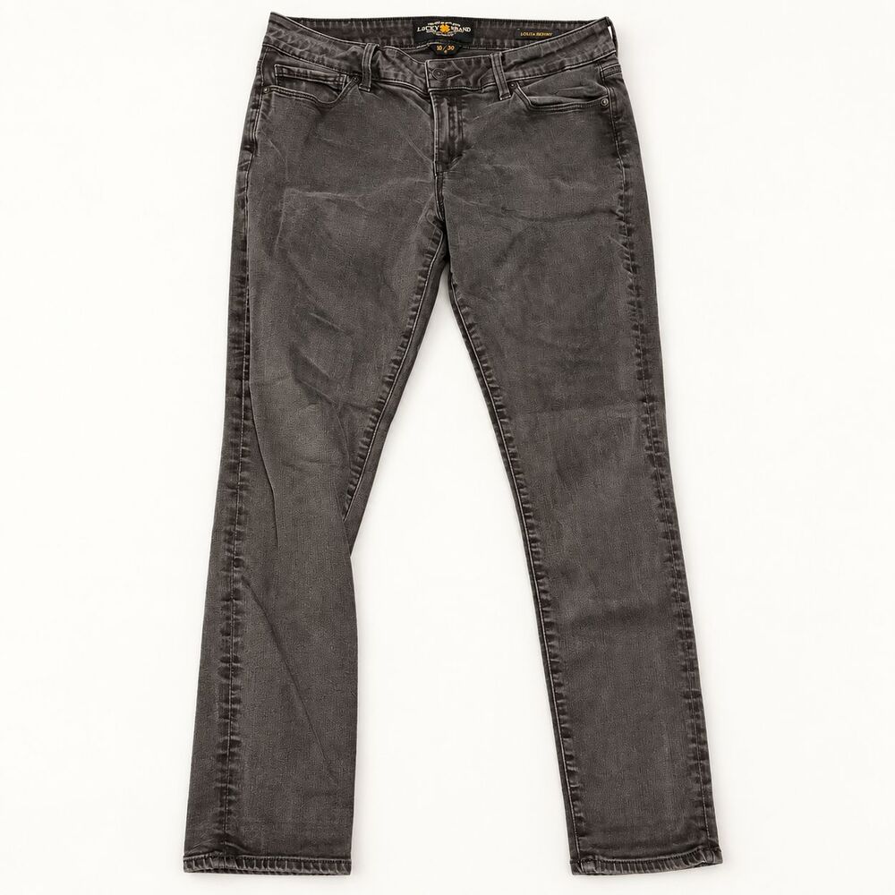 Lucky Brand Lolita Skinny Jeans 10/30R Gray Charcoal Stretch Denim